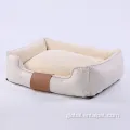 Dog Raised Eage Bed Pet Luxury Plush Comfortable Dog Bed Rectangular Bolster Manufactory